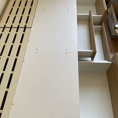NITORI/ニトリ シングルベッドフレーム 引き出し付 コンセント有 通電確認済 25j菊TK①の画像
