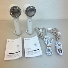 ライフオンプロダクツ 冷却機能付き ハンディファン 2個セット カラビナ付き　USB充電式　U204-70858の画像