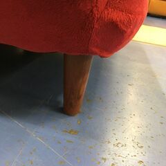 ★リユースのサカイ横浜南店★YM1487  2人掛けソファ レッド W102×D66×H62 クリーニング済みの画像