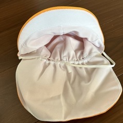 オレンジカラー帽子①日除け付きの画像