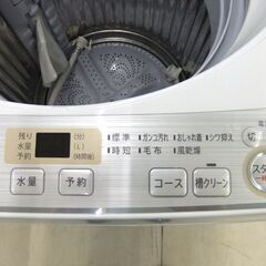 SHARP 6.0kg 全自動 洗濯機 2019年製 ES-GE6C-W 6キロ 6kg シャープ 札幌市厚別区 厚別店の画像