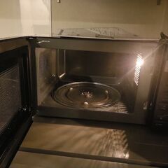 【本日までの取引5000円】アイリスオーヤマ　電子レンジ600W ブラック　新古品の画像