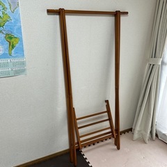 美品　ハンガーラック　ダークブラウンの画像