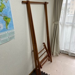 美品　ハンガーラック　ダークブラウンの画像