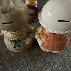 おじいちゃんおばあちゃんの飾り 貯金箱の画像