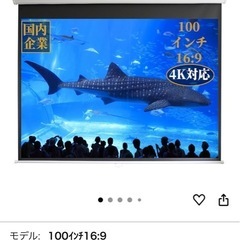 100インチスクリーン 美品の画像