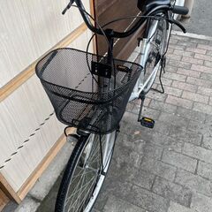 リサイクルショップどりーむ荒田店　No526 自転車　シティサイクル　２６インチ　状態奇麗です♪　ライト付き　シンプルなママチャリ♪　の画像