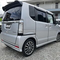 車検付！N-BOXカスタムターボ！両側パワスラ！パドルシフト♪クルコン！ナビ、TV、Bluetooth！Bカメラ！乗って帰れます♪の画像