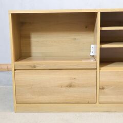 大川の家具メーカー吉川木工のアイランド間仕切りキッチンカウンターです。ナチュラルテイストや北欧スタイルなどにおススメのキッチンボード！スライド天板収納やドロワー、棚と収納量も豊富♪の画像