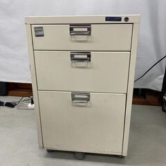 オフィス サイドキャビネット デスクキャビネット キャスター付き ３台 まとめての画像