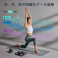 体重計 スマホ連動　体脂肪計 高精度 体組成計 体重　　BMI 体脂肪率　筋肉量の画像