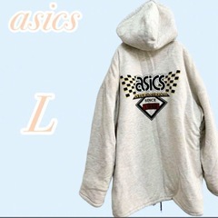 【asics】 古着　希少　ヴィンテージ　ボア　パーカー　90s コート　Lの画像