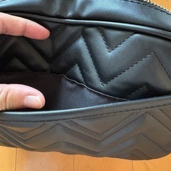 【未使用】キルティングバック　黒　チェーンバック ショルダーバッグ ブラックの画像