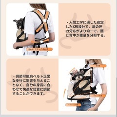 犬猫用 キャリーバッグ 抱っこ紐 前抱きの画像