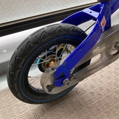 変身バイク　幼児・低学年用　自転車　ペダル付き　ブルー　へんしんバイクの画像