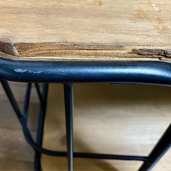 【引越の為割引】センターテーブル 木製（杉）/スチール 棚収納付きの画像
