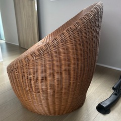 天然藤 二人掛けそふぁソファの画像