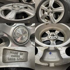 【BS BLIZZAK VRX3 205/60R16】スタッドレス【VIOLENTO 16インチ 6.5J5HPCD114.3+38】22年製 トヨタ純正ナット必須 90ヴォクシー等(KTI452)クレジットカード QRコード決済可能の画像