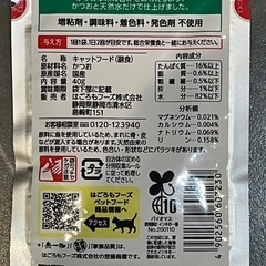 はごろもフーズ キャットフード 無一物 パウチ 40g 猫用おやつ（一般食） 国産１７個の画像