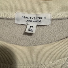 BEAUTY&YOUTH ホワイト スウェット XLの画像