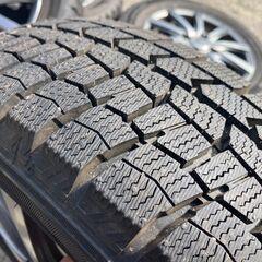 ③ 165/65R14 東北6県無料配送対応‼️爆安‼️最終値下げ‼️超超超バリ溝❗ 国産ダンロップ WM02❗ アルミ付き 国産 タイヤ !!　スタッドレスの画像