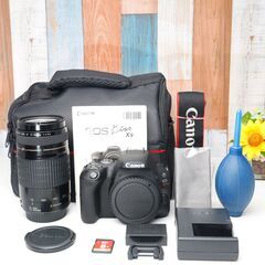 【全国送料無料】 Canon EOS Kiss X9✨Wi-Fi転送 カメラバッグ付 手振れ補正付き 高画質 超望遠レンズセット ズームセット✨ 届いたらすぐに使えます✨ キャノンの画像