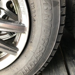 スタッドレスタイヤ145/80 R12　ホイール4本セット　23年製ブリヂストンブリザックW300  軽トラ商用車 　の画像