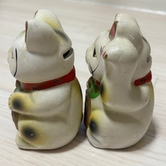 レトロ　招き猫　2体セットの画像