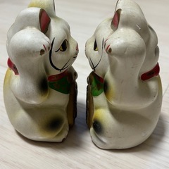 レトロ　招き猫　2体セットの画像