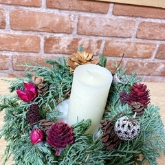 クリスマスキャンドルリース作りワークショップ11月、12月 - ワークショップ