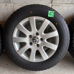 スタッドレス4本セット VW ゴルフ純正ホイール 15インチ 195/65R15の画像