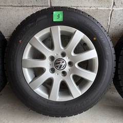 スタッドレス4本セット VW ゴルフ純正ホイール 15インチ 195/65R15の画像