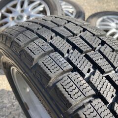 ② 155/65R13 東北6県無料配送対応‼️爆安‼️最終値下げ‼️超超超バリ溝❗ 国産ダンロップ　ウィンターマックス❗ アルミ付き 国産 タイヤ !!　スタッドレス　軽自動　軽トラの画像