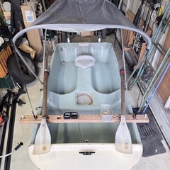 大漁丸！屋根付き！ホンダ2馬力BF2D付き！カートップミニボート！激レア！の画像