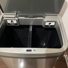 ステンレスゴミ箱　人感センサーつき　2口分別の画像