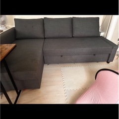 IKEA フリーヘーテン コーナーソファベッド 収納付き, の画像