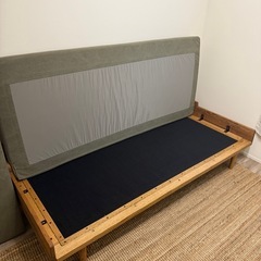 【美品】MOMO natural DAY SOFA 3P（オーク材/カバーリング仕様）の画像