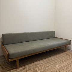 【美品】MOMO natural DAY SOFA 3P（オーク材/カバーリング仕様）の画像