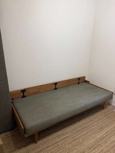 【美品】MOMO natural DAY SOFA 3P（オーク材/カバーリング仕様）