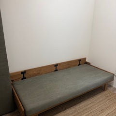 【美品】MOMO natural DAY SOFA 3P（オーク材/カバーリング仕様）の画像