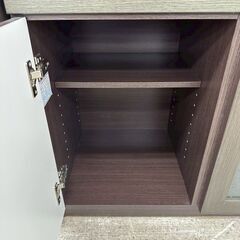 ★リユースのサカイ高崎店★TJ12961  レンジ台 ダークブラウン H115.5×D40.5×W119.5 クリーニング済みの画像