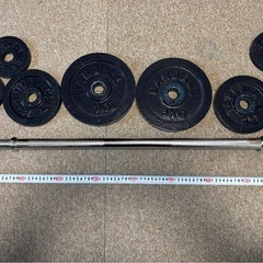 バーベル　長さ100cm ウエイト20kg の画像