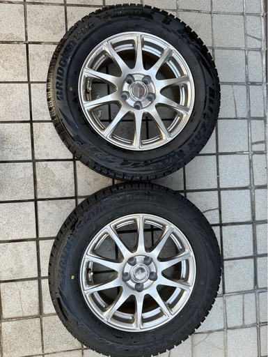 スタッドレス美品　ブリヂストンVRX2　195/65R15 ワンシーズン低走行美品、ホイール付