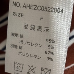 HOLIDAY ブラウン・ホワイトストライプ 半袖Tシャツの画像