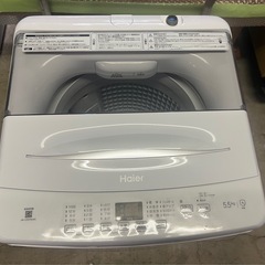 11000円/ハイアールジャパンセールス /洗濯機/JW-U55MK/(W) 08R1E0167 /2025年製/の画像