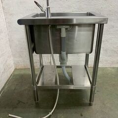 【FUJIMAK】 フジマック 1槽シンク 水栓付き W600×D450×H800 業務用 厨房 厨房用品 店舗 店舗用品 飲食 キッチン A0556の画像