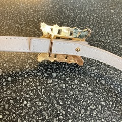 K2510-060 ベルト レディース ひとつ穴  ピンクベージュ 使用感有りの画像