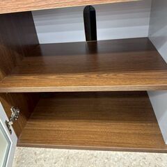 ★リユースのサカイ高崎店★TJ12969  テレビ台 茶白 H44×D40×W90 クリーニング済みの画像
