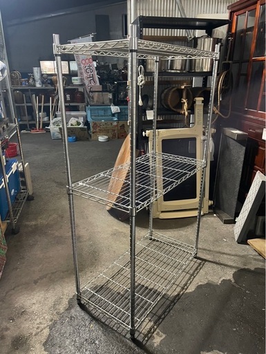 3段　スチールラック　メタルラック　棚　収納　便利　ポール径25㎜　W900×D460×H1550　中古　③