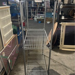 3段　スチールラック　メタルラック　棚　収納　便利　ポール径25㎜　W900×D460×H1550　中古　③の画像